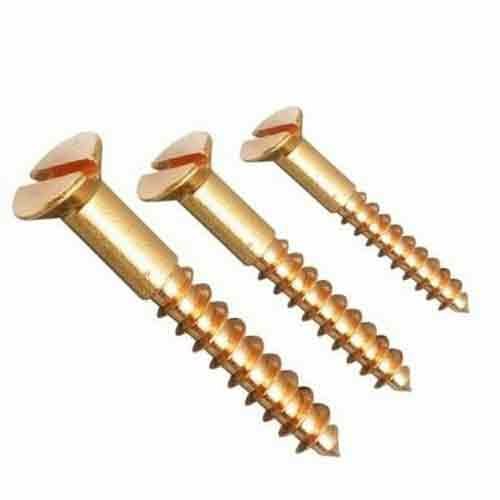 Brass Plated Wood Screw