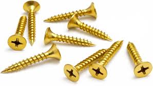 Wood Screw - Gypsum screw, Brass plated screw